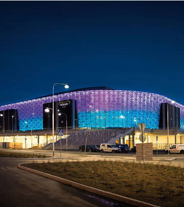 瑞典 Friends 體育館讓人印象深刻的變色光牆採用飛利浦照明設備