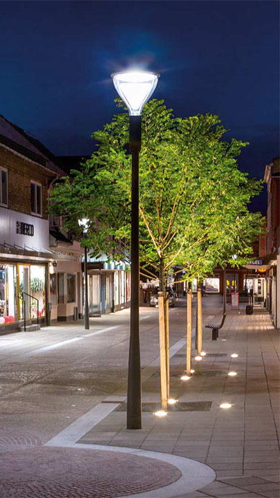 飛利浦 Metronomis LED 街燈搭配丹麥奈斯特韋茲市中心的都會照明系統可說是相得益彰