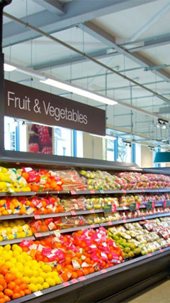 飛利浦超市照明讓蔬果看起來鮮豔欲滴