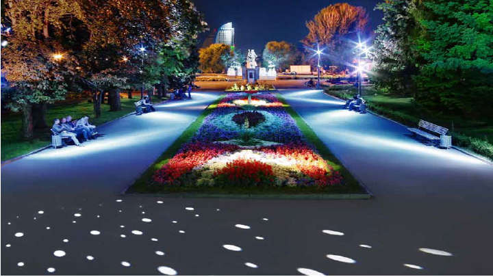 採用飛利浦照明設備而明亮舒適的公園